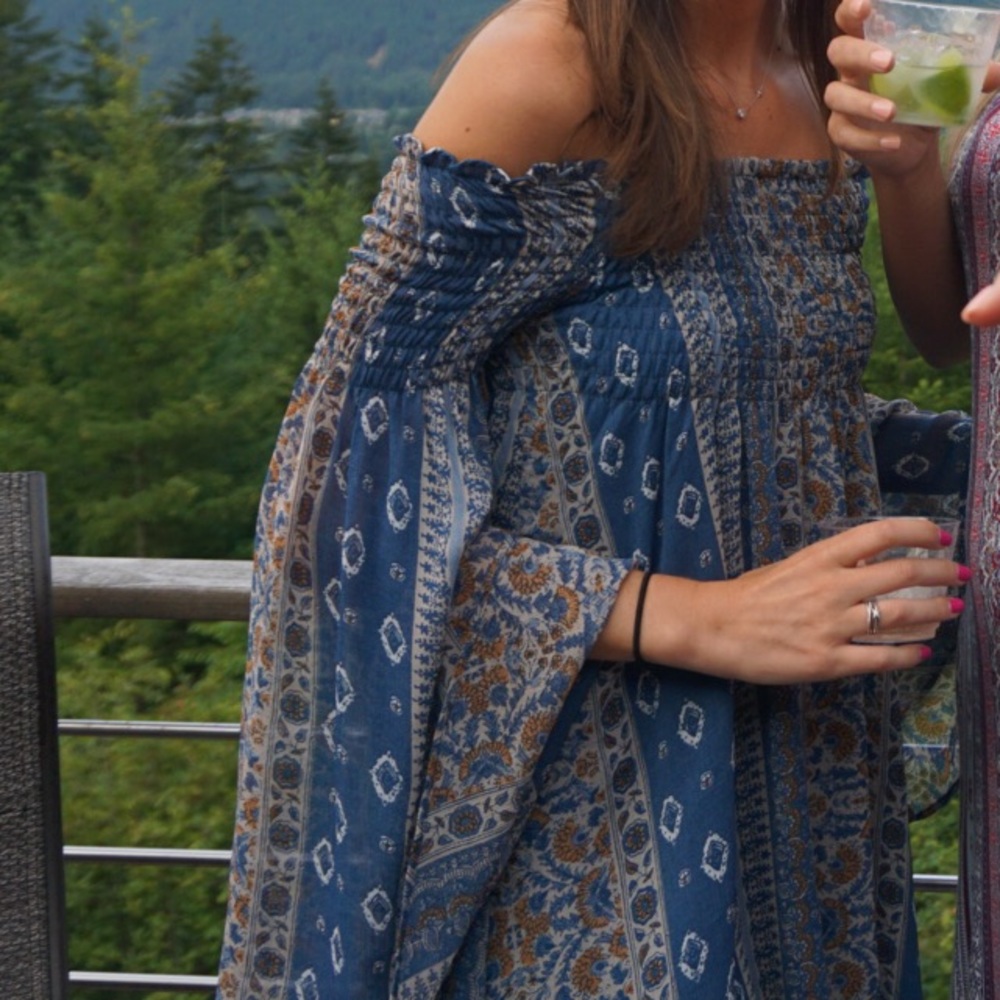 Off The Shoulder Patterned Long Sleeve Dress From… - image 3